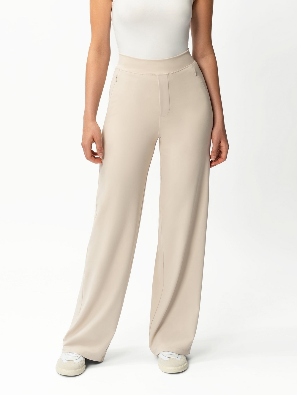 Ninepine Asana Wide Leg Pants Size L High Waist Squat Proof Stretch